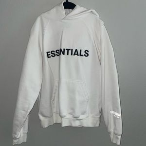 Essentials Fear of God White Hoodie